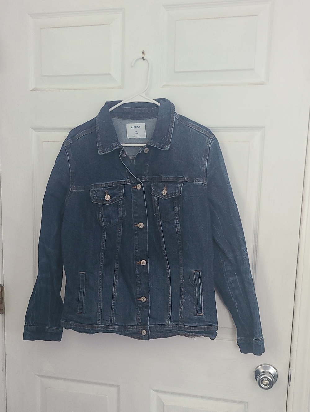 Old Navy Blue Denim Jacket with Button Front